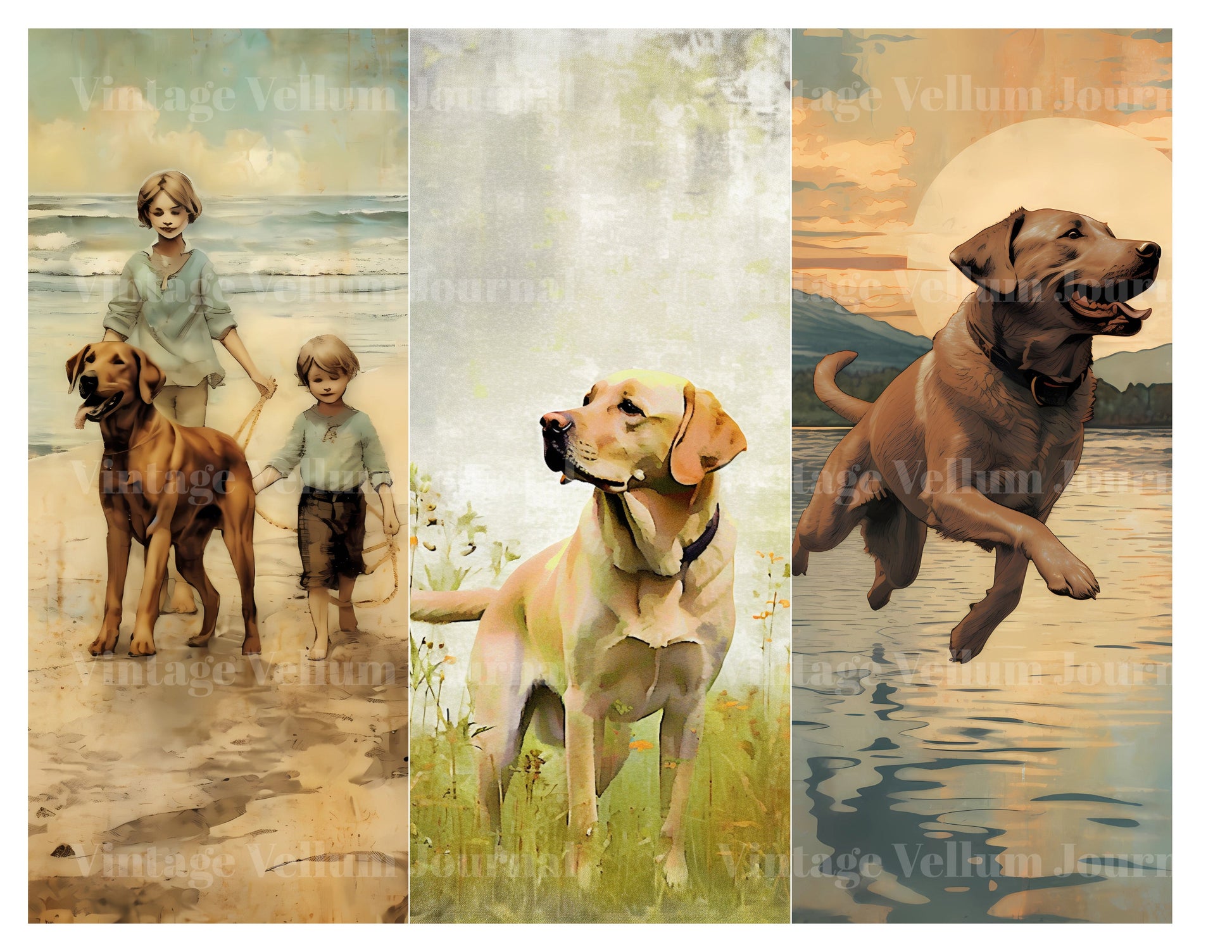 Labrador Retrievers Junk Journal Pages - CraftNest