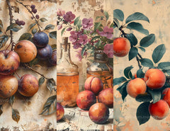 Stone Fruit Junk Journal Pages - CraftNest - Digital Crafting and Art