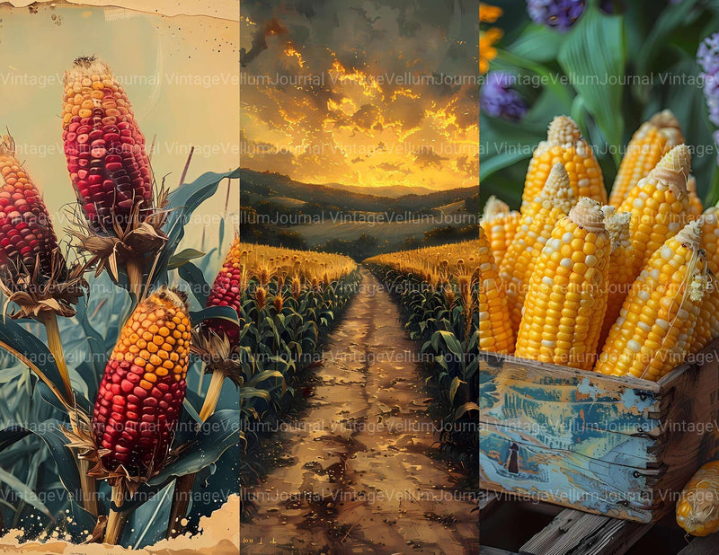 Corn Junk Journal Pages - CraftNest - Digital Crafting and Art