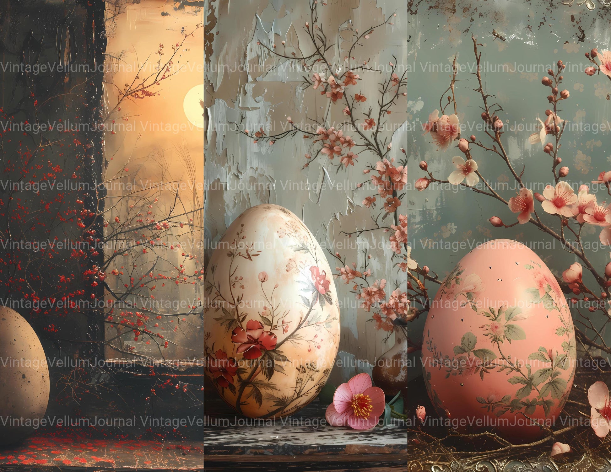 Grunge Easter Junk Journal Pages - CraftNest