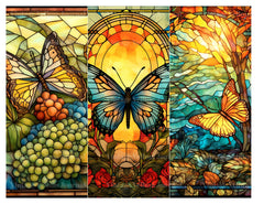 Stained Glass Butterflies Junk Journal Pages - CraftNest