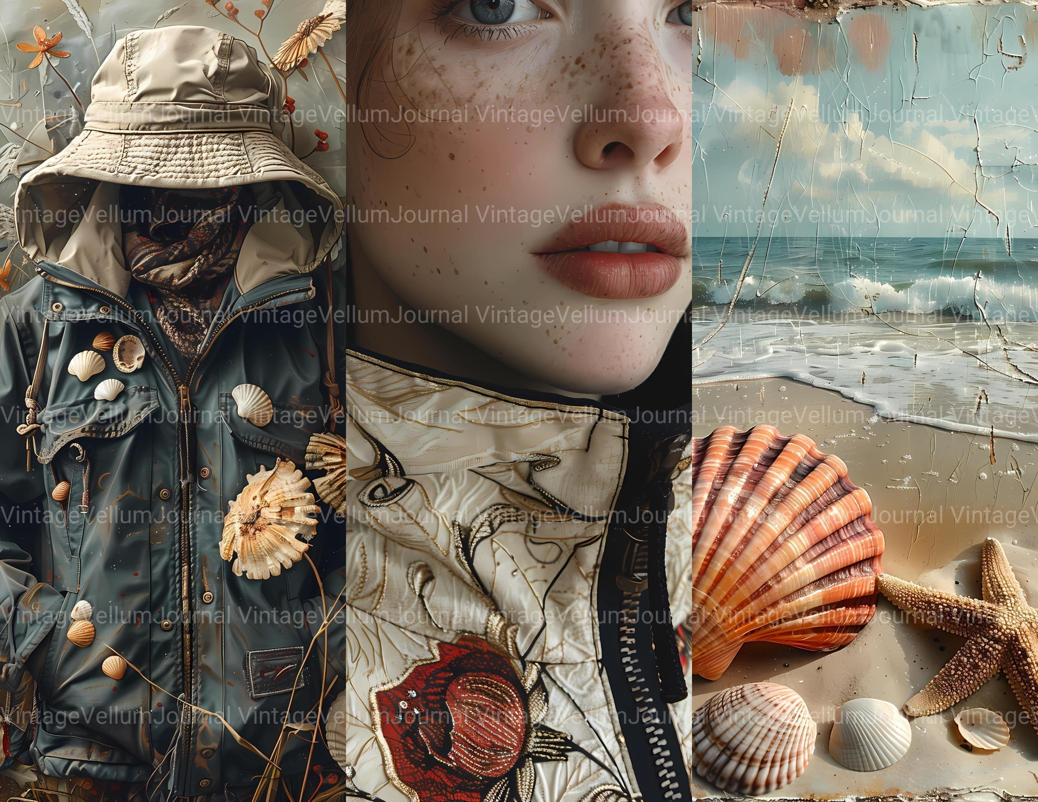 Beachcombing Junk Journal Pages - CraftNest - Digital Crafting and Art