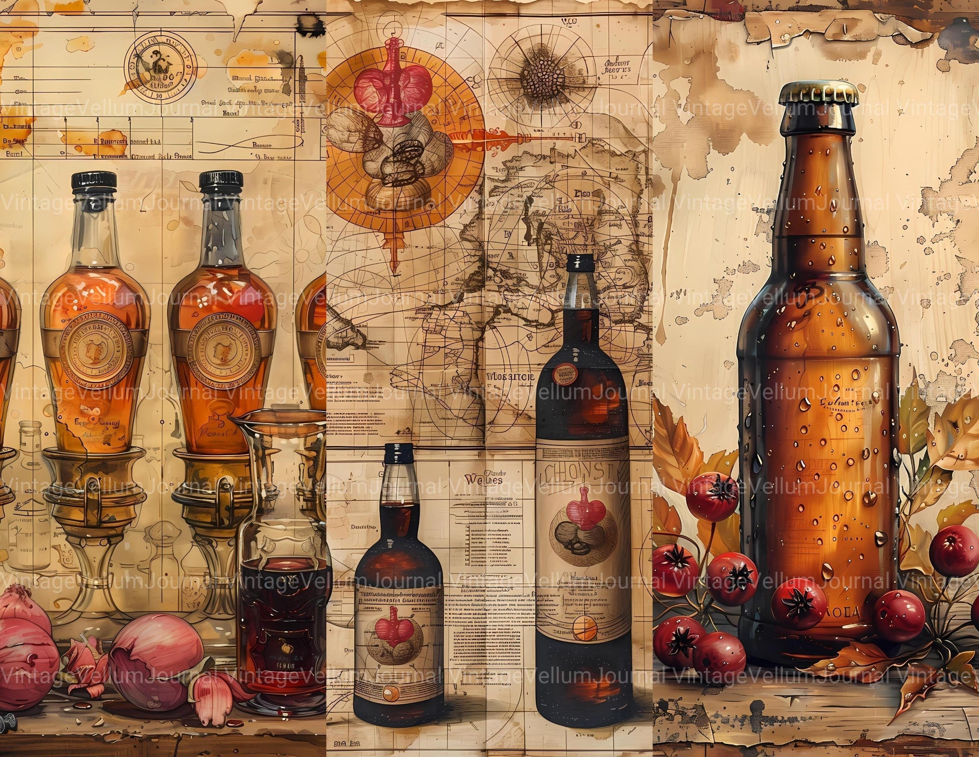 Homebrewing Junk Journal Pages - CraftNest - Digital Crafting and Art