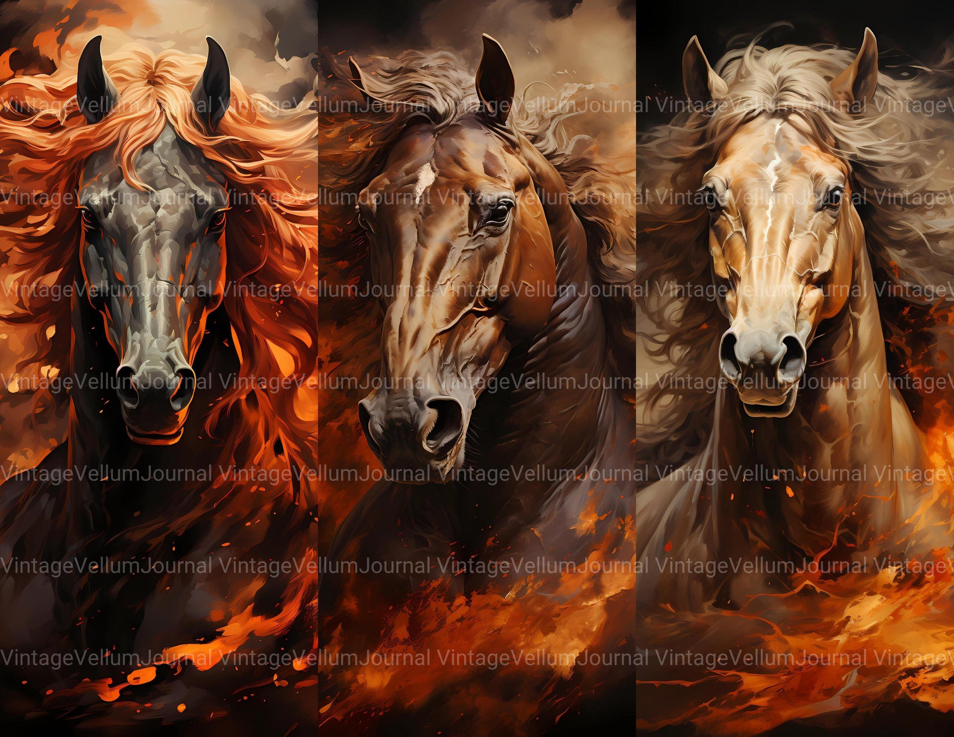Fire Horse Junk Journal Pages - CraftNest