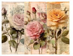 Flower Books Junk Journal Pages - CraftNest