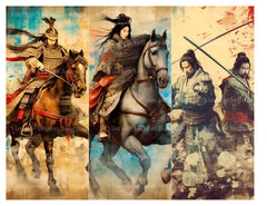 Japanese Samurai Junk Journal Pages - CraftNest
