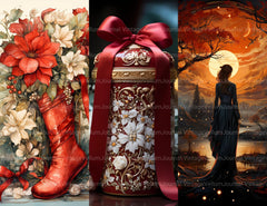 Red Christmas Junk Journal Pages - CraftNest