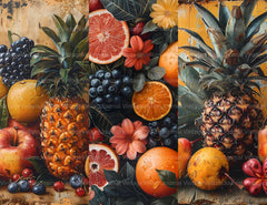 Tropical Fruit Junk Journal Pages - CraftNest - Digital Crafting and Art