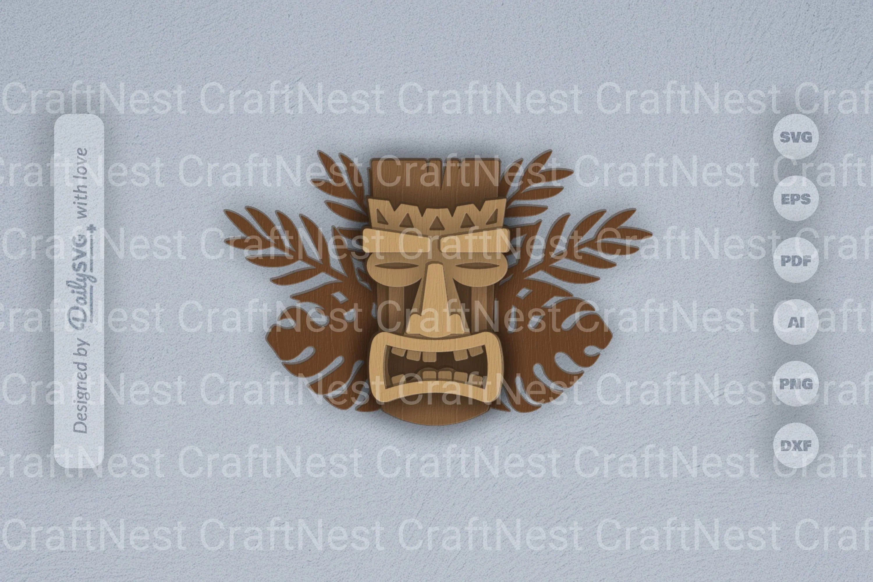 Tiki Mask Tribal Laser Cut SVG Bundle