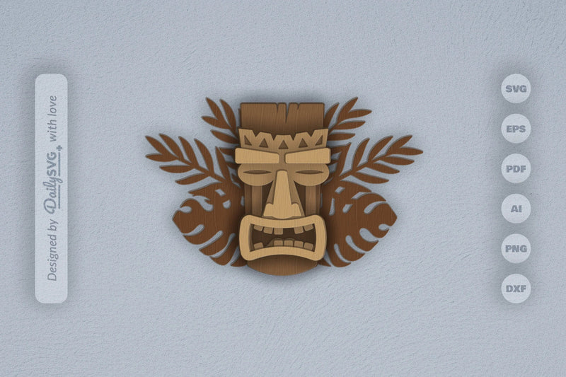 Tiki Mask Tribal Laser Cut SVG Bundle - CraftNest - Digital Crafting and Art