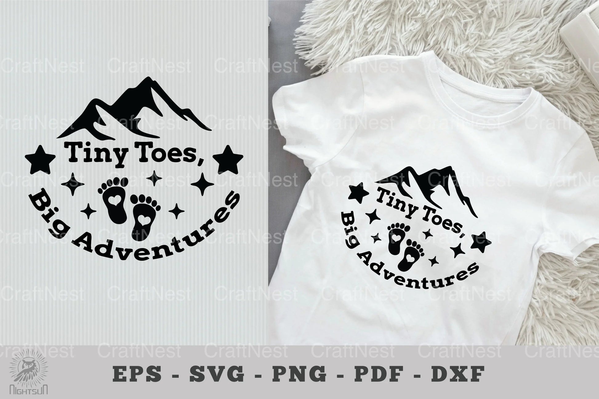 Baby Quotes SVG: Tiny Toes, Big Adventures Clipart Bundle - CraftNest - Digital Crafting and Art