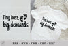 Baby Quotes SVG: Tiny Boss, Big Demands Clipart Bundle