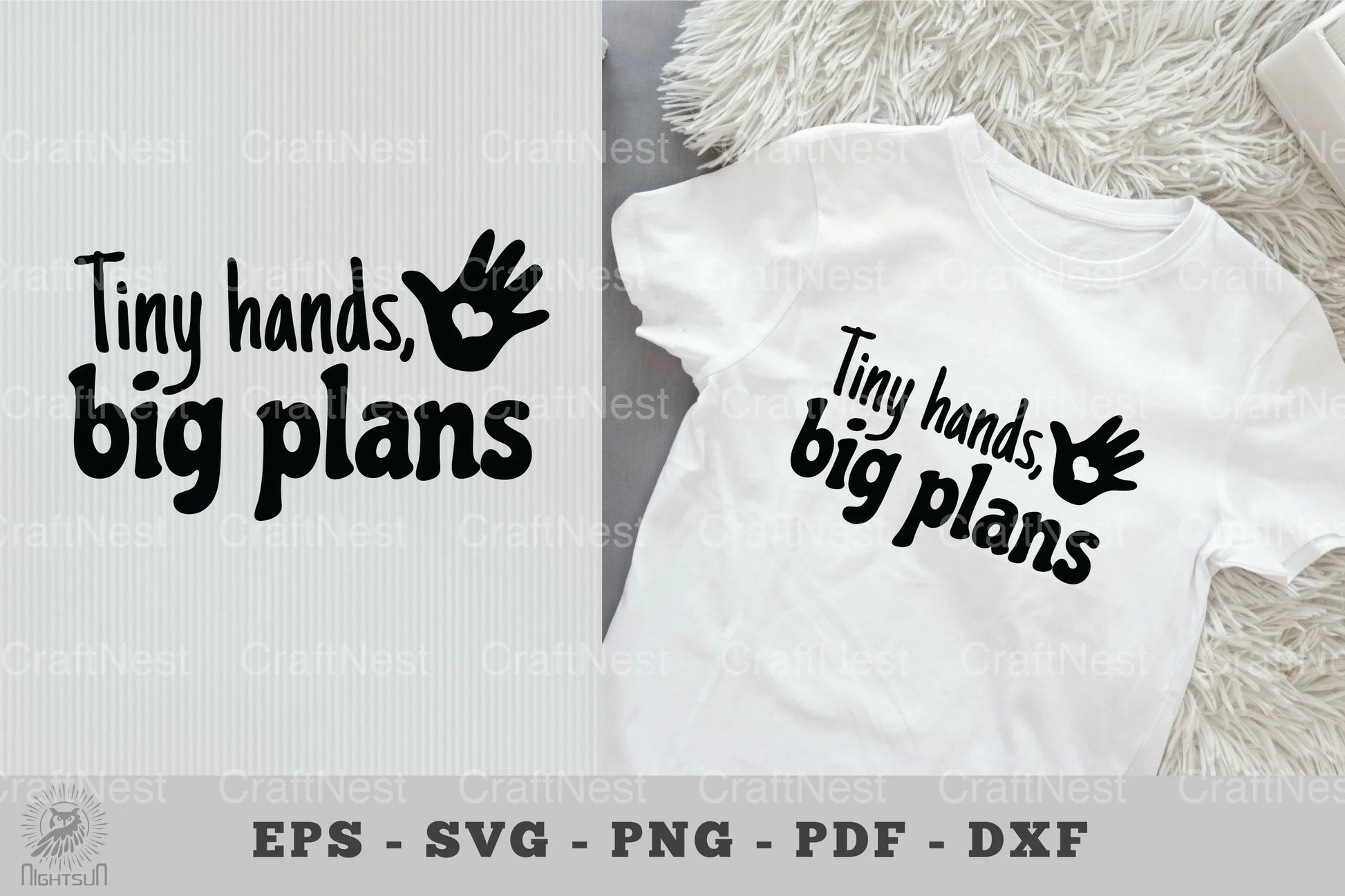 Baby Quotes SVG: Tiny Hands, Big Plans Clipart Bundle - CraftNest - Digital Crafting and Art