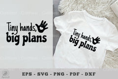 Baby Quotes SVG: Tiny Hands, Big Plans Clipart Bundle - CraftNest - Digital Crafting and Art
