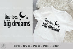 Baby Quotes SVG Bundle: Tiny Toes, Big Dreams - CraftNest - Digital Crafting and Art