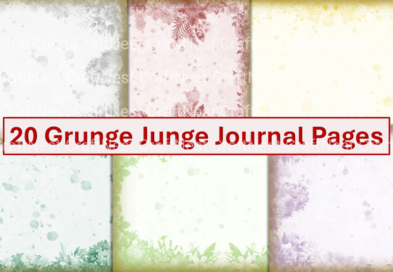 Grunge Backgrounds Junk Journal Clipart Bundle - CraftNest - Digital Crafting and Art