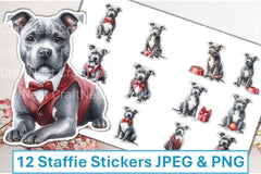 Staffie Dog Stickers Clipart Bundle - CraftNest - Digital Crafting and Art