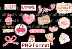 Valentine's Day Clipart Bundle - CraftNest - Digital Crafting and Art