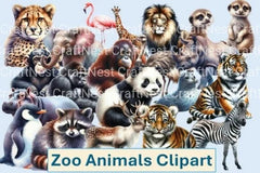 Zoo Animals Clipart Bundle - CraftNest - Digital Crafting and Art