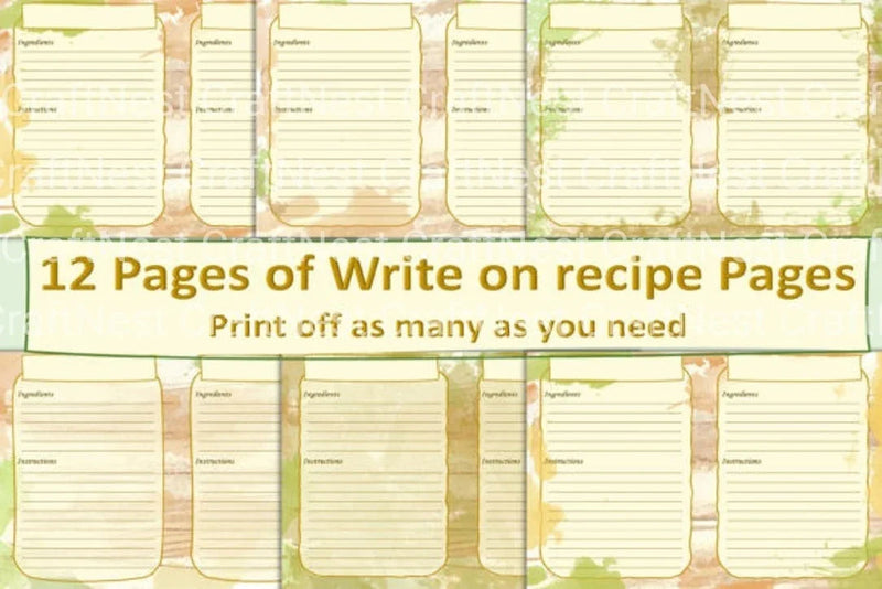 Farmhouse Recipe Clipart Bundle - CraftNest - Digital Crafting and Art