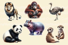 Zoo Animals Clipart Bundle - CraftNest - Digital Crafting and Art