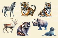 Zoo Animals Clipart Bundle - CraftNest - Digital Crafting and Art