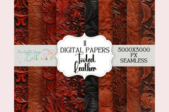 Leather Western Seamless Digital Paper - CraftNest - Digital Crafting and Art