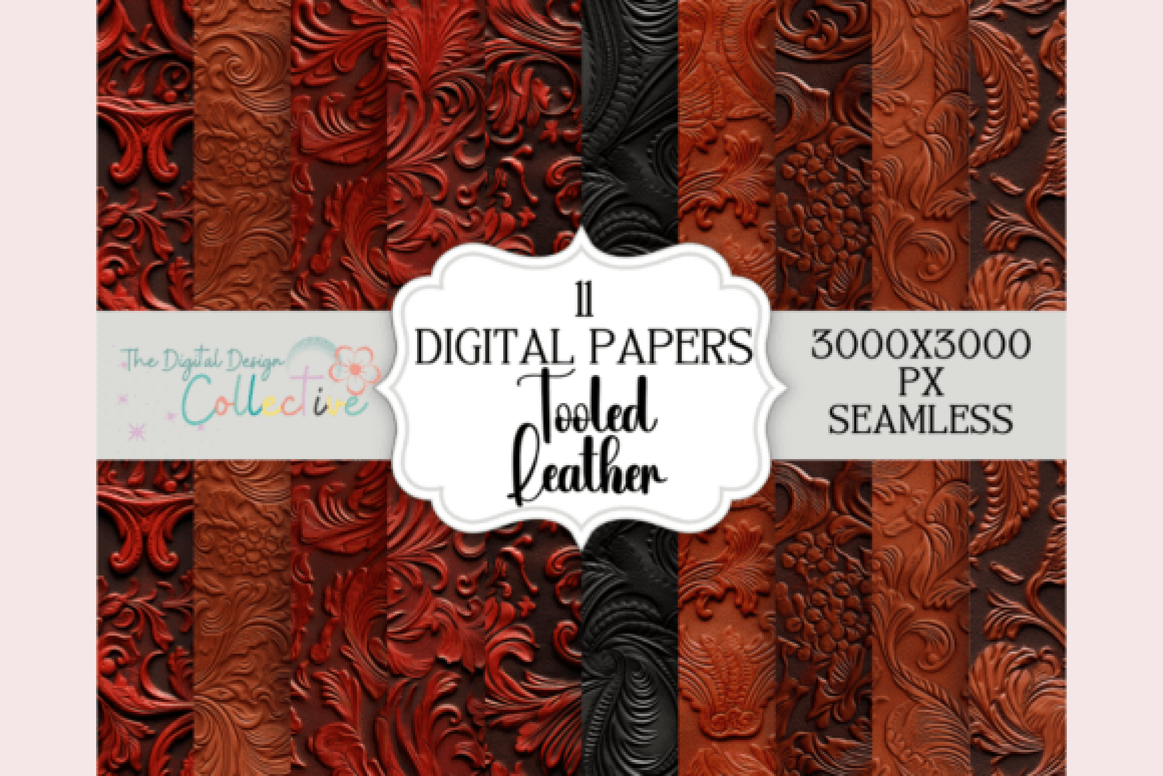 Leather Western Seamless Digital Paper