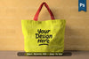 Tote Bag Cup Mockup Realistic Template