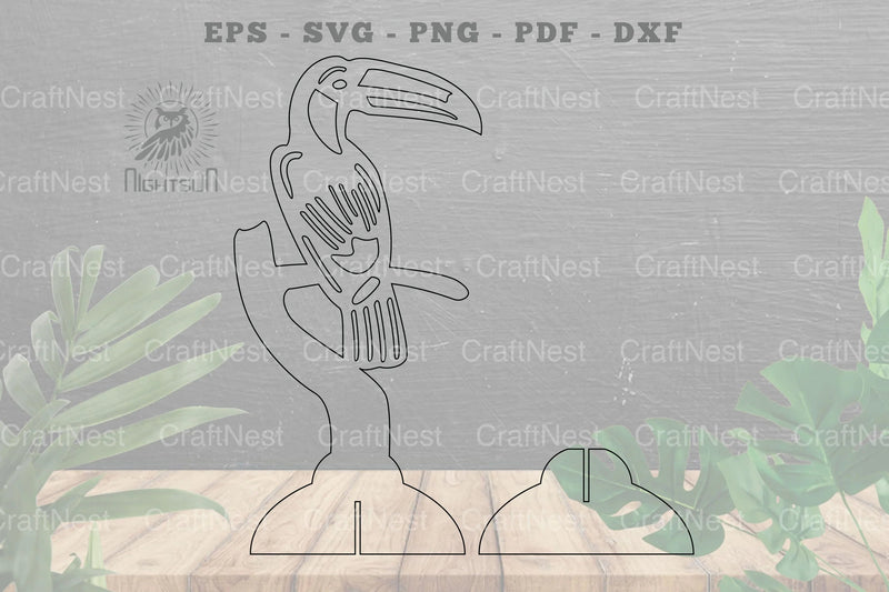 Toucan Bird Laser Cut Home Decor Clipart Bundle - CraftNest - Digital Crafting and Art
