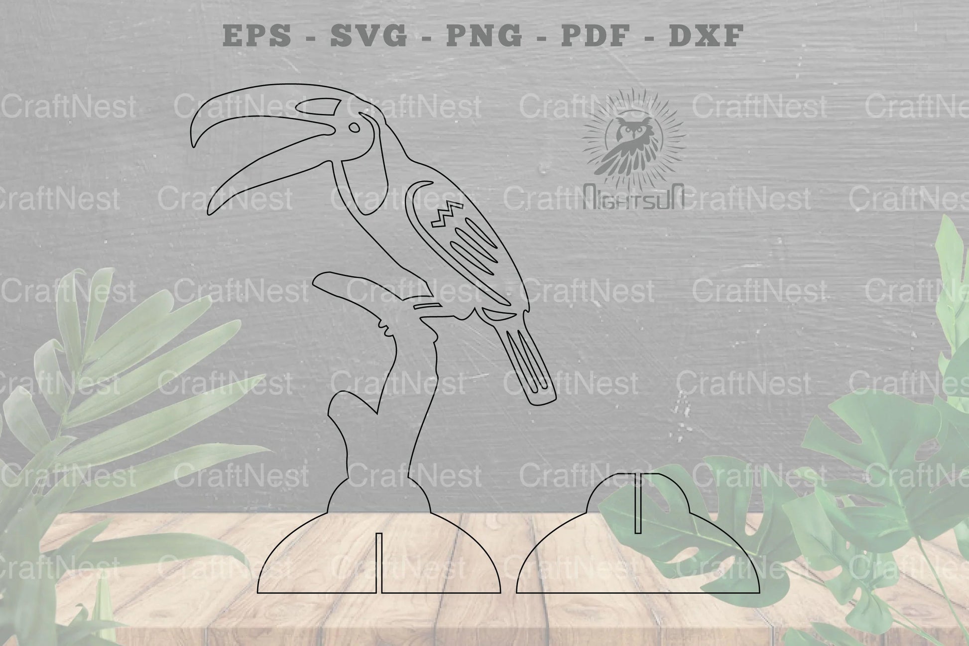 Toucan Bird Laser Cut Home Decor Clipart Bundle - CraftNest - Digital Crafting and Art
