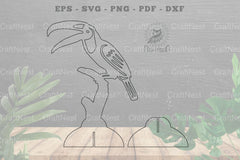 Toucan Bird Laser Cut Home Decor Clipart Bundle - CraftNest - Digital Crafting and Art