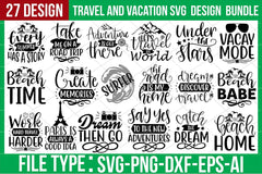 Travel & Vacation SVG Bundle - CraftNest - Digital Crafting and Art