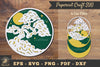 Tree 3D Papercut Round Clipart Bundle