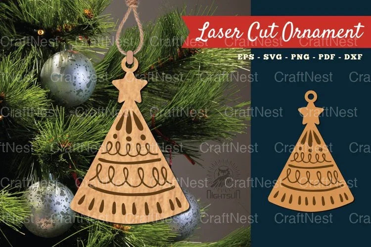 Tree Christmas Ornament SVG Bundle - CraftNest - Digital Crafting and Art