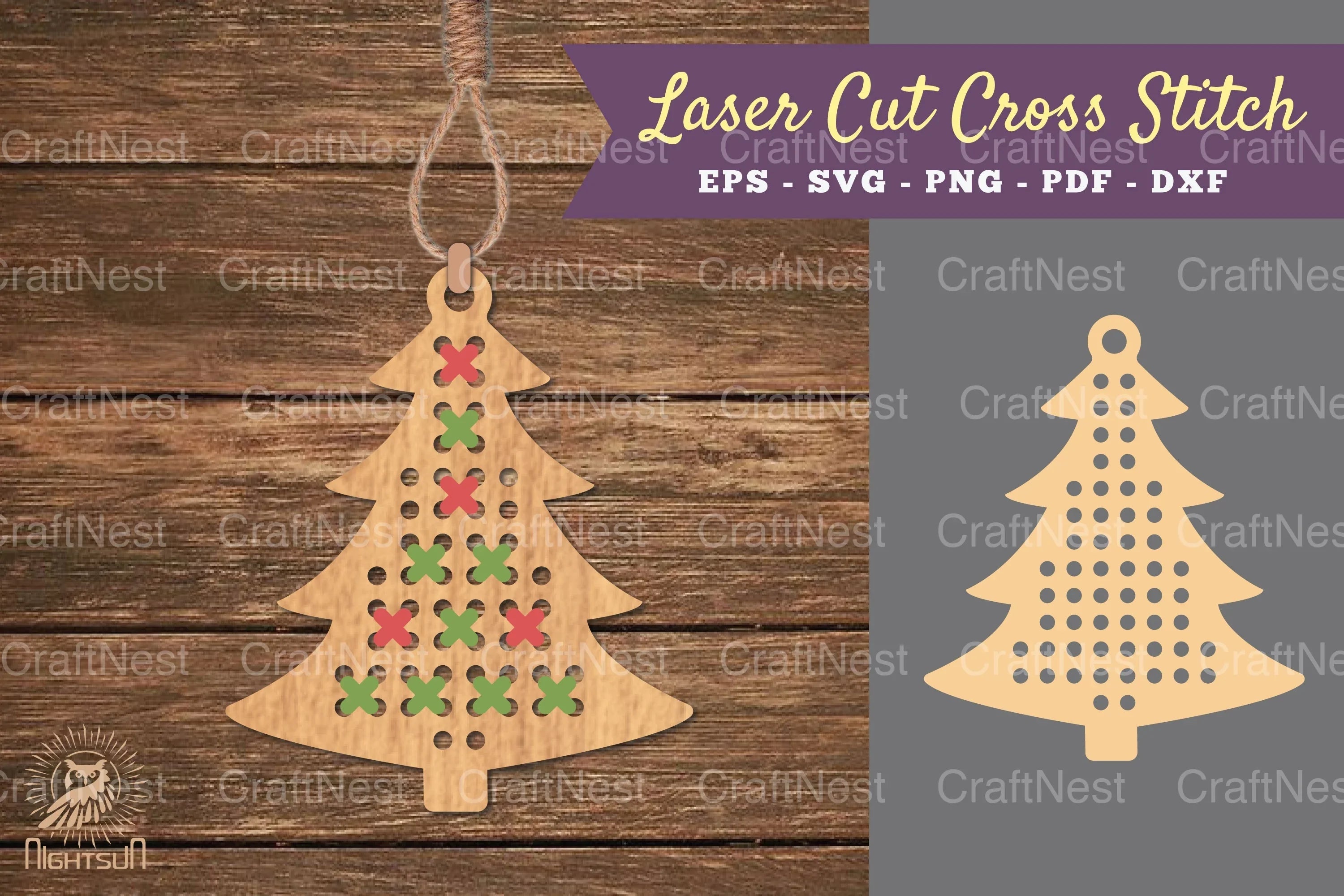 Tree Cut Cross Stitch Clipart Bundle - CraftNest - Digital Crafting and Art