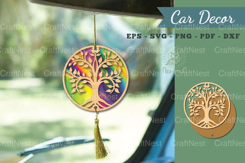 Tree Lasercut Car Decor SVG Bundle - CraftNest - Digital Crafting and Art
