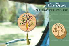 Tree Lasercut Car Decor SVG Bundle - CraftNest - Digital Crafting and Art