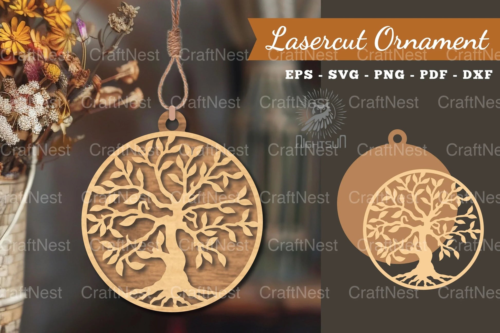 Tree of Life Laser Cut Ornament Design Bundle - CraftNest - Digital Crafting and Art