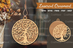 Tree of Life Laser Cut Ornament Design Bundle - CraftNest - Digital Crafting and Art