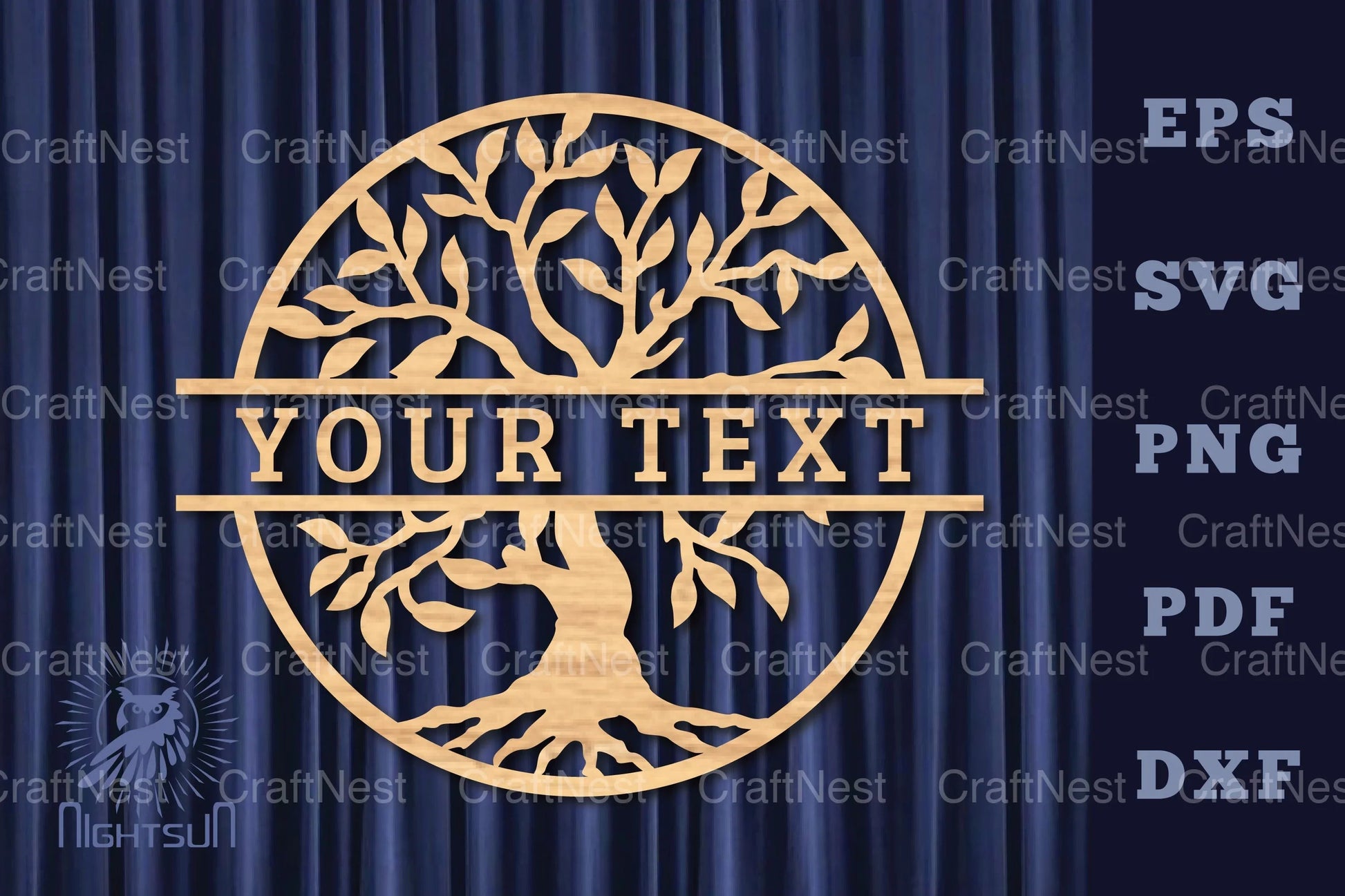 Tree Life Lasercut Split Monogram Clipart Bundle - CraftNest - Digital Crafting and Art