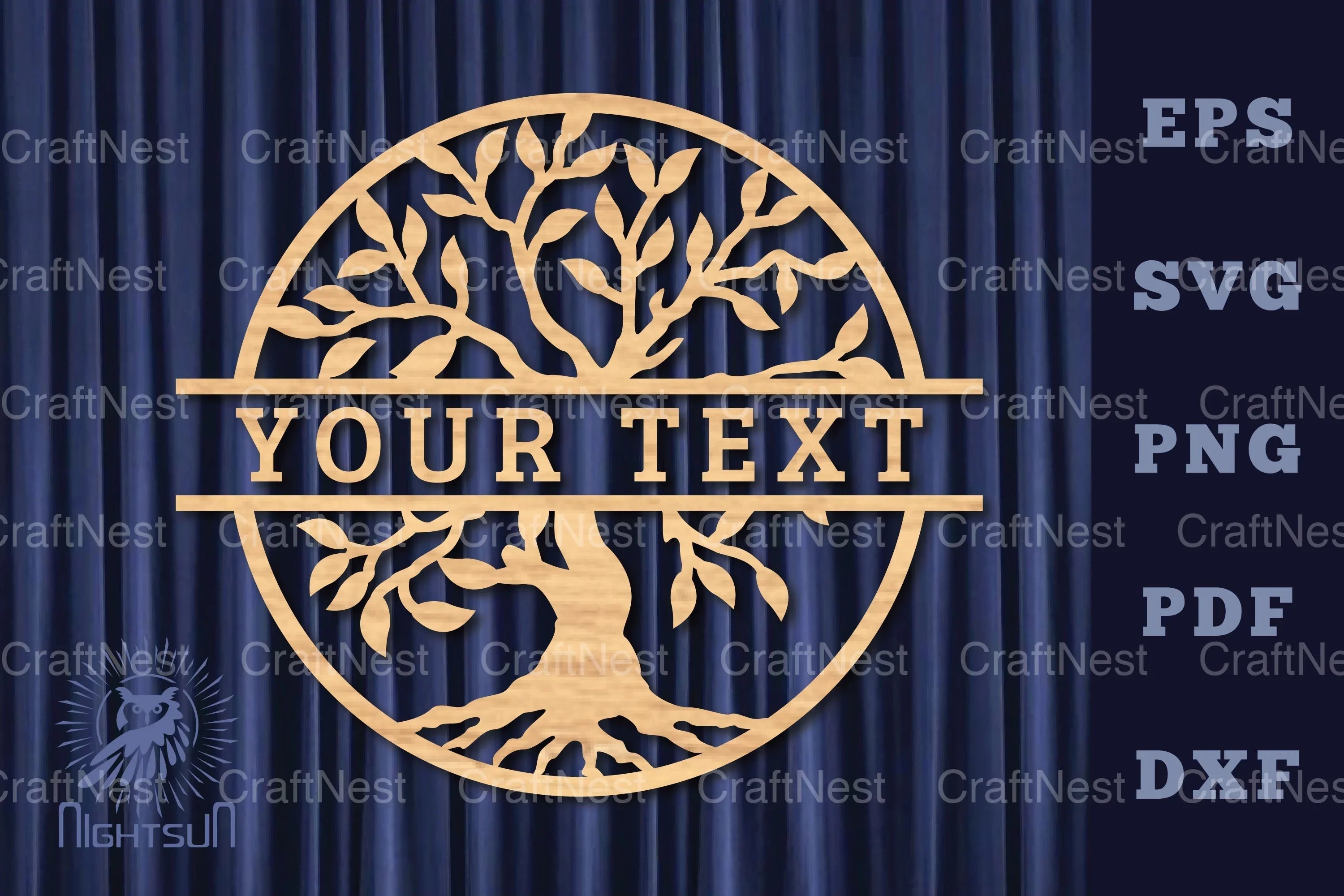 Tree Life Lasercut Split Monogram Clipart Bundle - CraftNest - Digital Crafting and Art