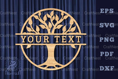 Tree of Life Lasercut Split Monogram SVG Bundle - CraftNest - Digital Crafting and Art