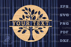 Tree of Life Laser Cut Split Monogram Clipart Bundle - CraftNest - Digital Crafting and Art