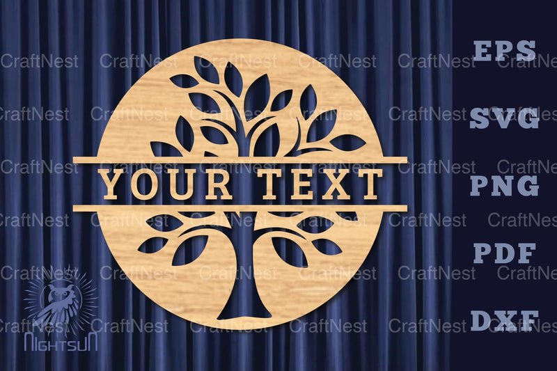 Tree of Life Laser Cut Split Monogram Clipart Bundle - CraftNest - Digital Crafting and Art