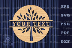 Tree Life Lasercut Split Monogram Clipart Bundle - CraftNest - Digital Crafting and Art
