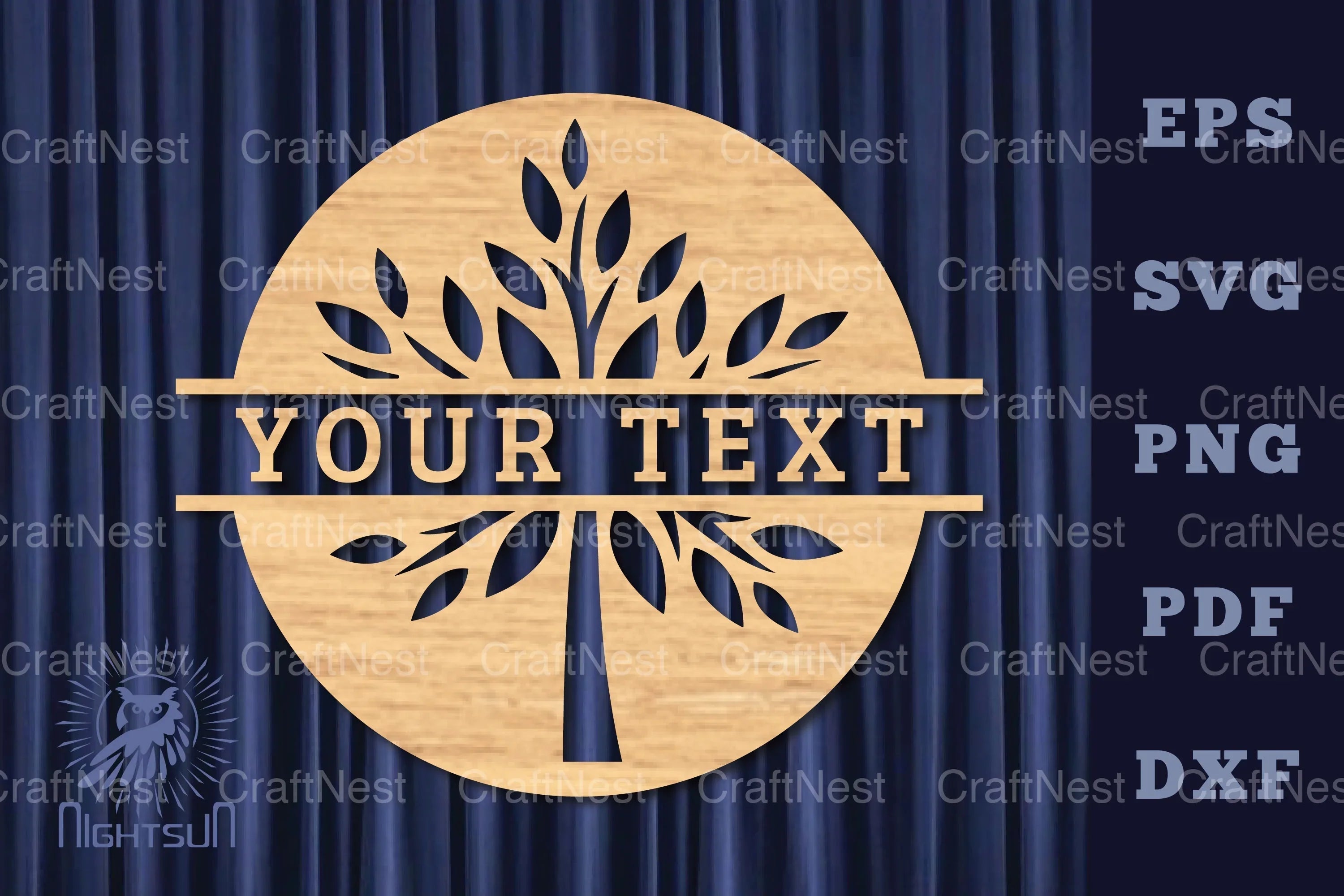Tree Life Lasercut Split Monogram Clipart Bundle - CraftNest - Digital Crafting and Art