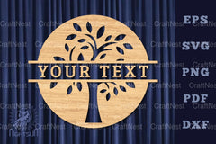 Tree Life Lasercut Split Monogram Clipart Bundle - CraftNest - Digital Crafting and Art