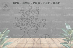 Tree Love Laser Cut Home Decoration - Wall Art Decor - CraftNest - Digital Crafting and Art