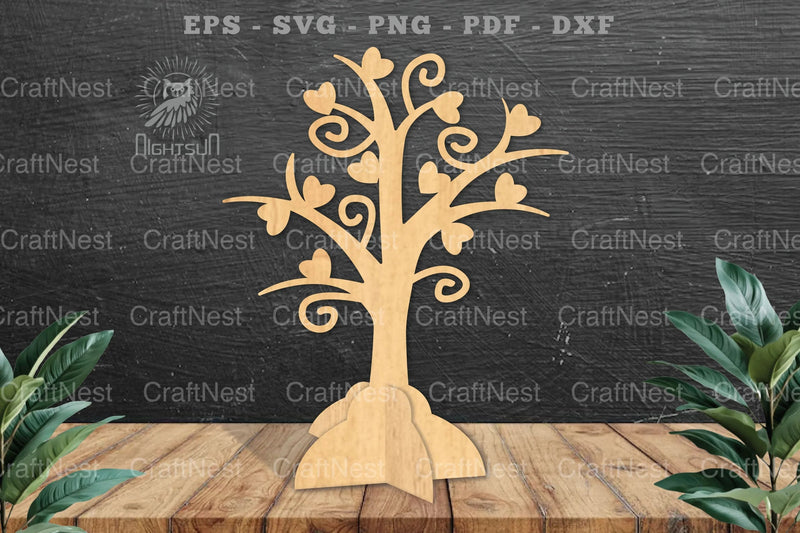 Tree Love Laser Cut Home Decoration Wall Art - CraftNest - Digital Crafting and Art